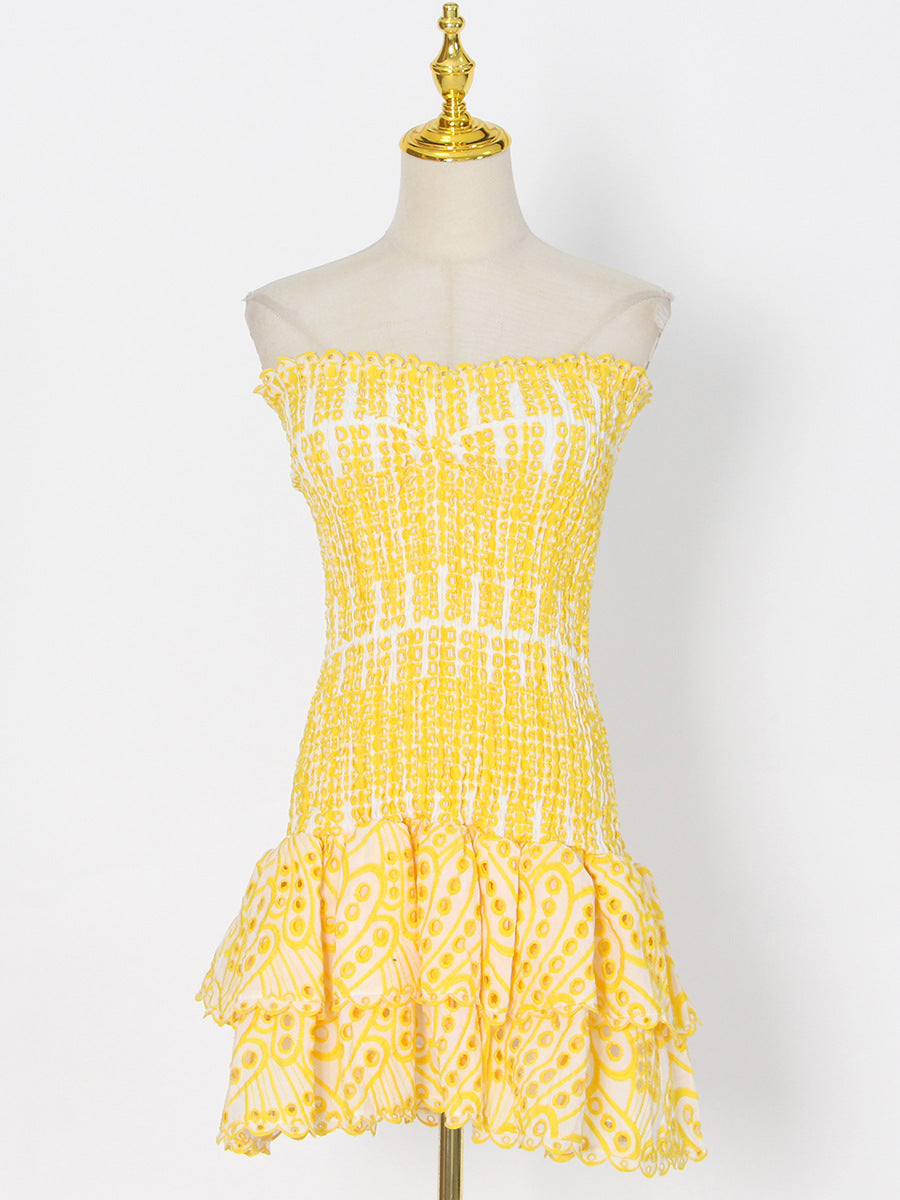 Pleated Beach Party Dress