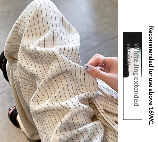 Loose, Effortless Old Money Style Casual Cotton-Linen Wide-Leg Pants