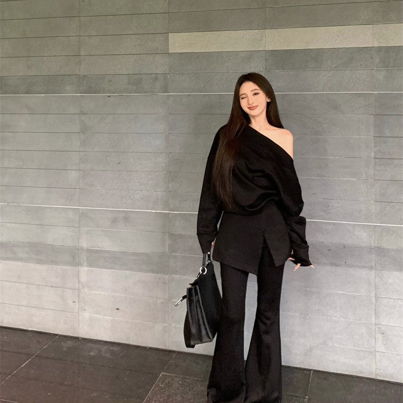 Top Bootcut Pants Fashion Suit