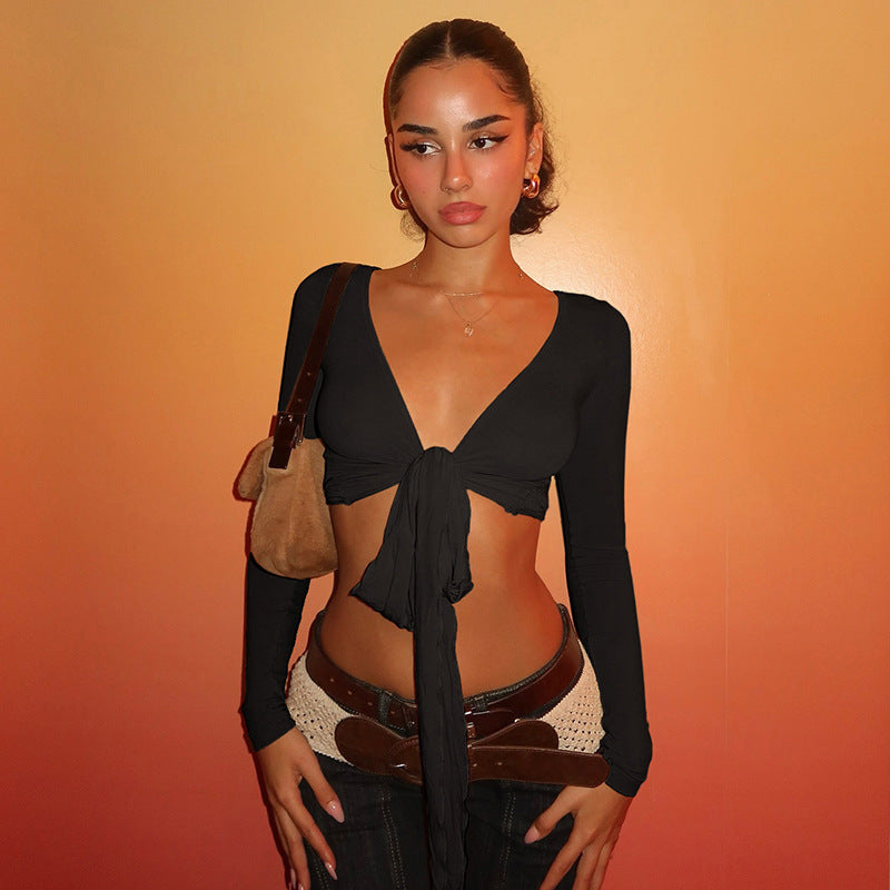Pure Desire V-Neck Short Blouse