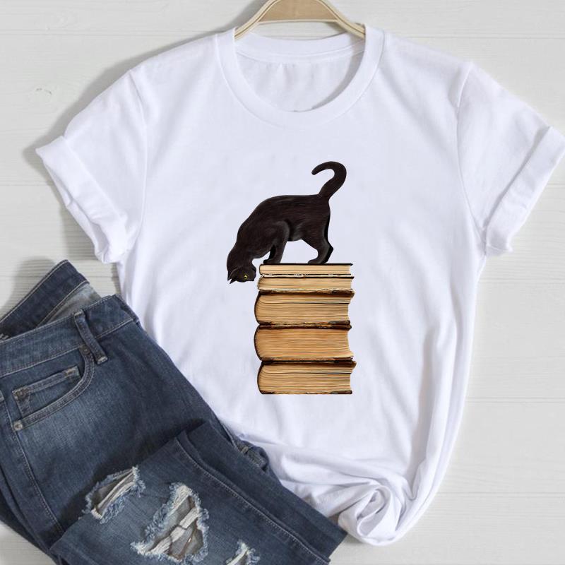Cat Printed European & American Short-Sleeve T-Shirt
