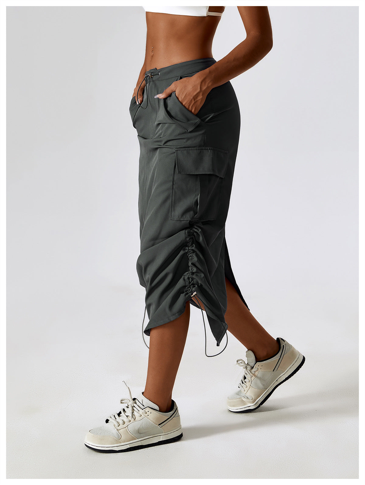 Midi All-Matching Pocket Skirt