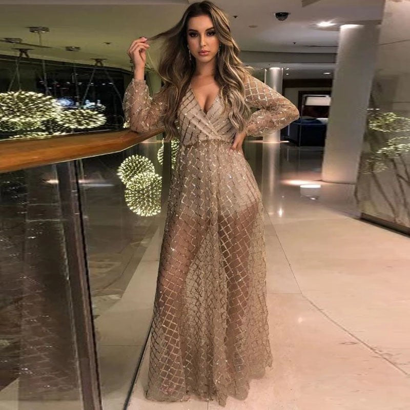 Hollowed-Out Long Dress For Women