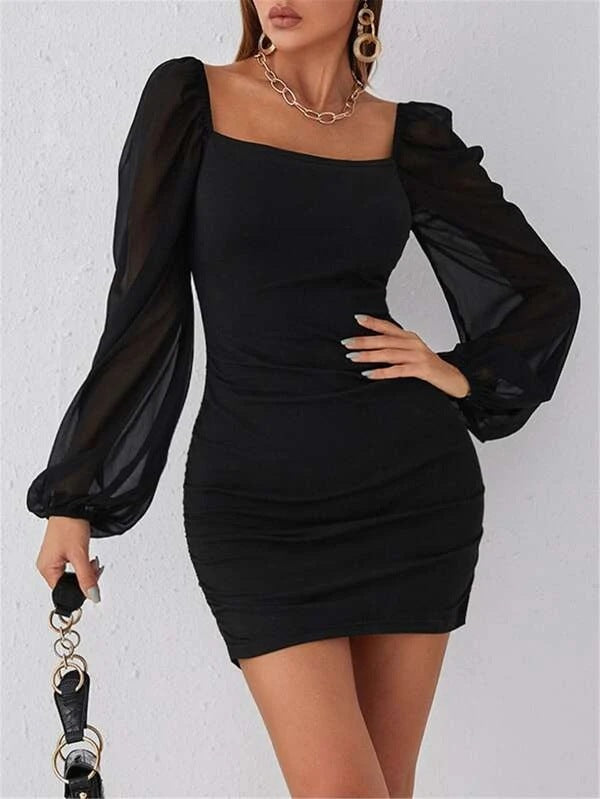 High-Waist Slim Dress