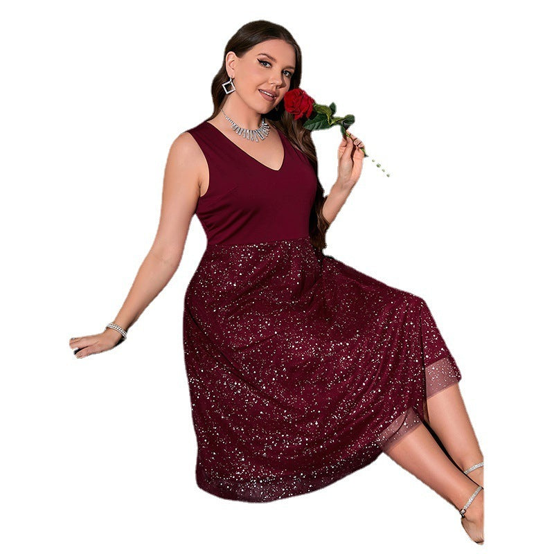 Slim Polka-Dot High-End Dress