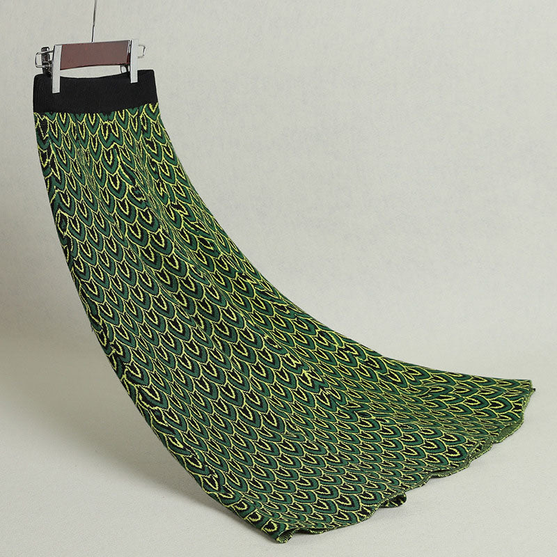 Jacquard Knitted A Skirt