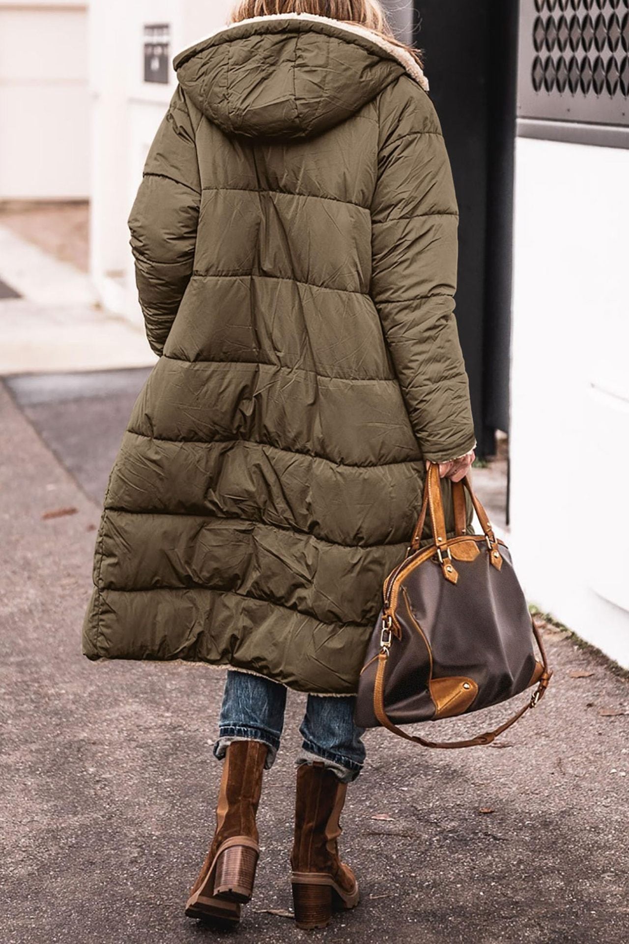 Double-Sided Hooded Long Jacket