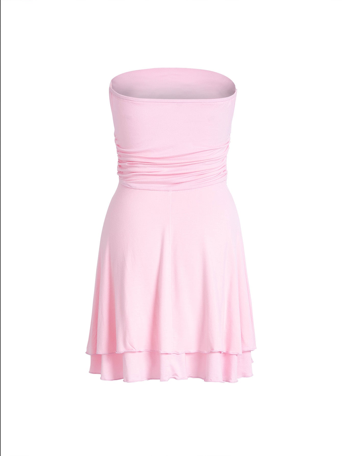 Y2K Tube-Top Summer Pleated Short Dress