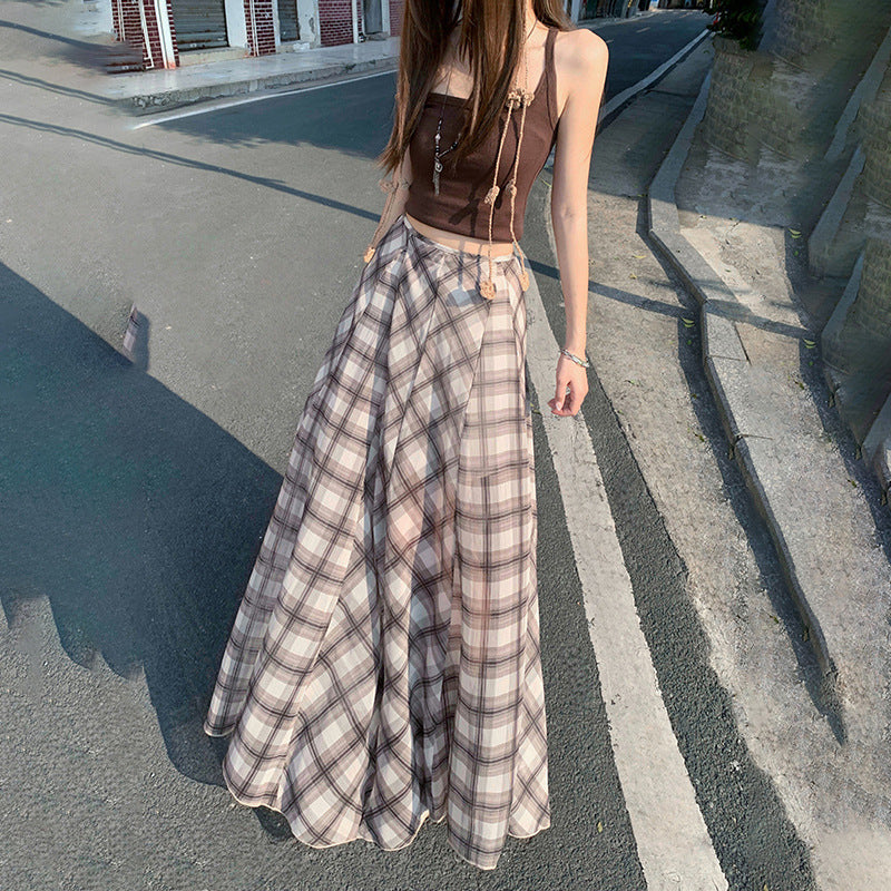 Trendy Casual Retro Brown Skirt