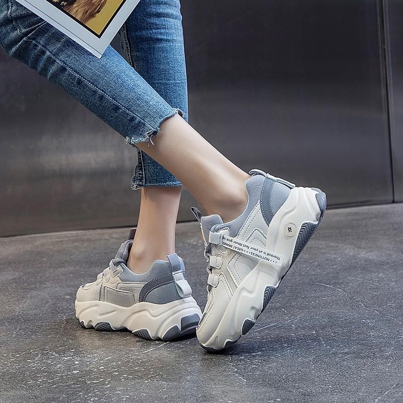 Genuine Leather Casual Platform Sneakers