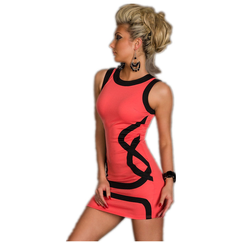 Fashion Hip Striped Erotic Dress