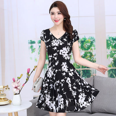 Flower-Patern Mini Dress