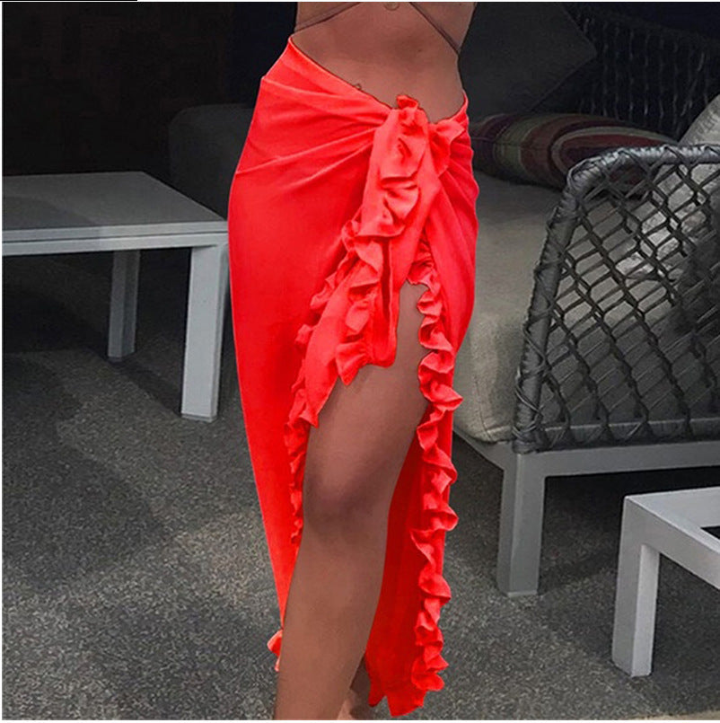 Sun-Proof Chiffon Lace Beach Skirt