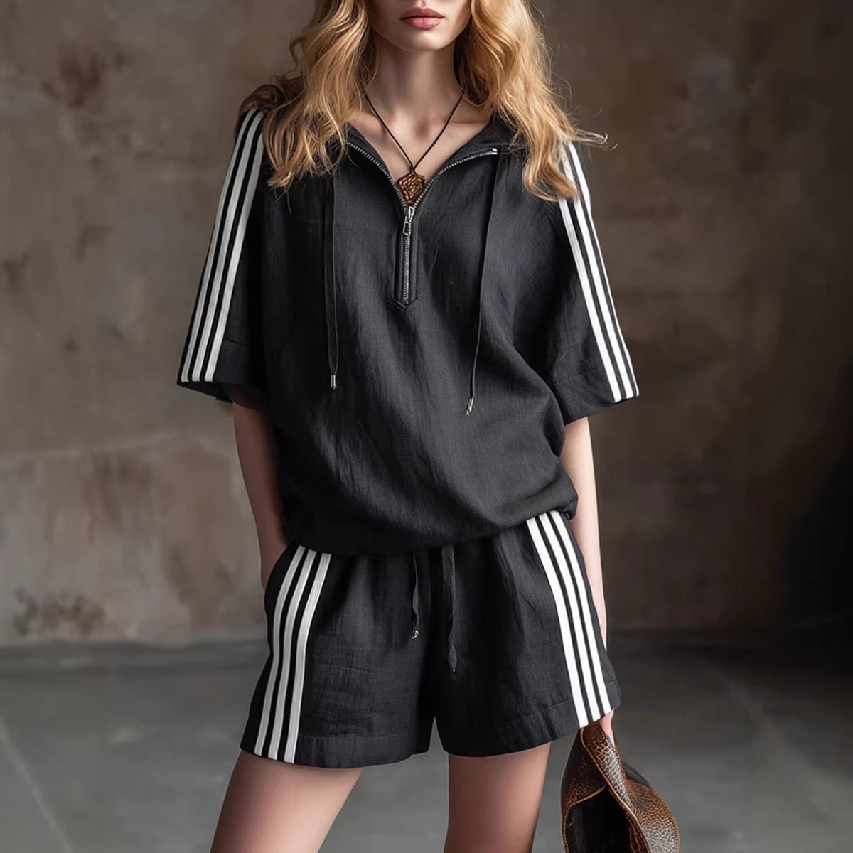Casual Loose-fitting Two-piece Sportswear Set