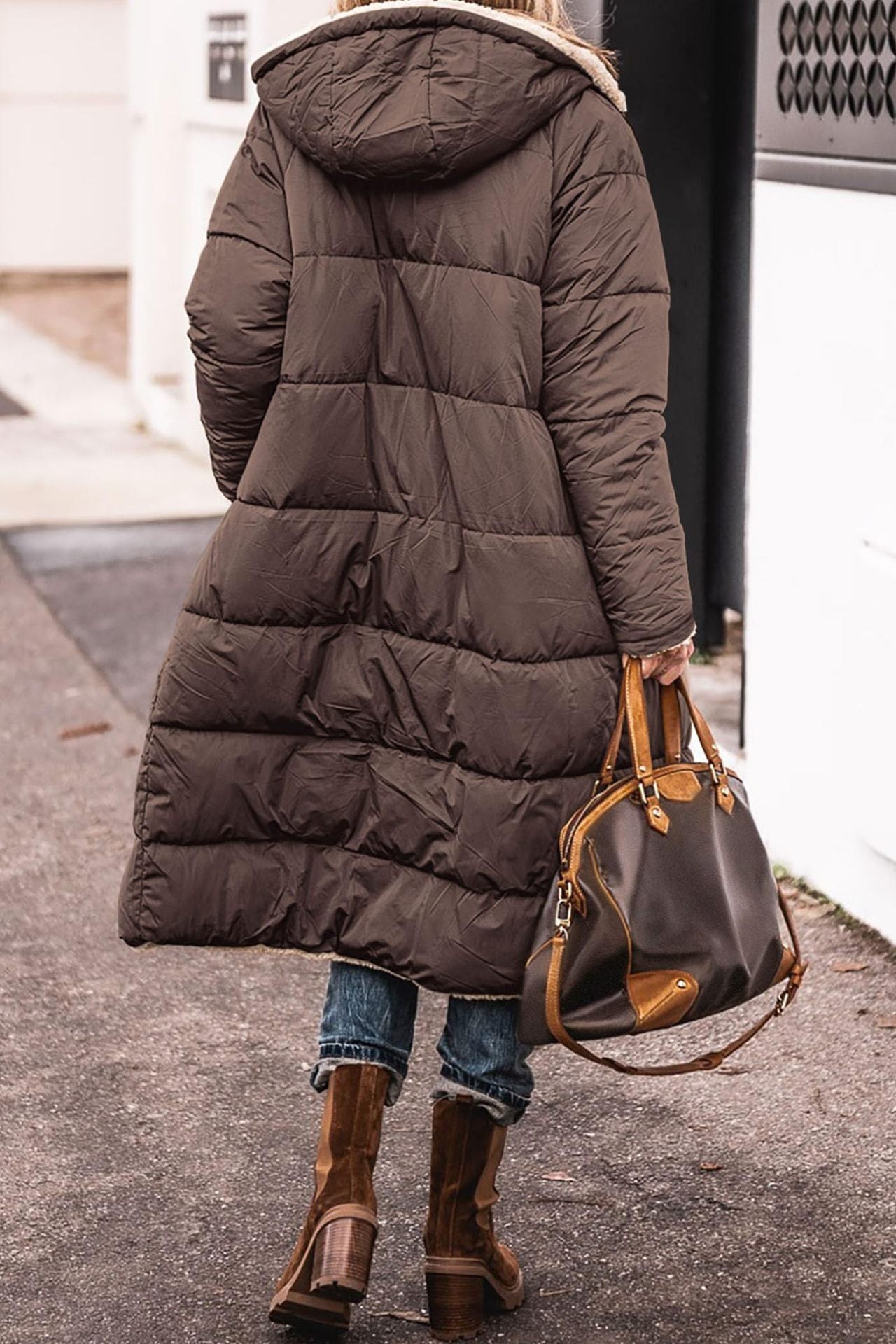 Double-Sided Hooded Long Jacket