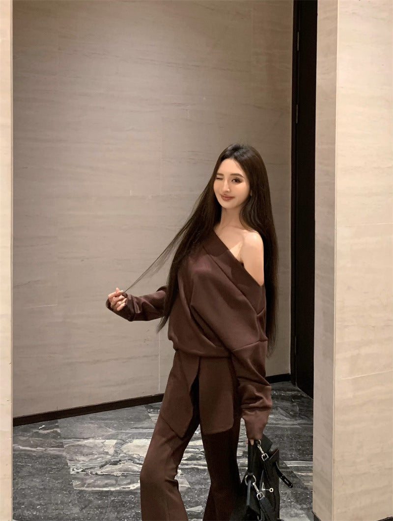 Top Bootcut Pants Fashion Suit