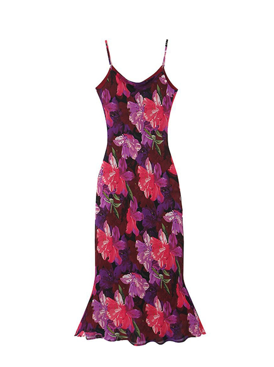 Lazy Vintage Large-Flower Dress