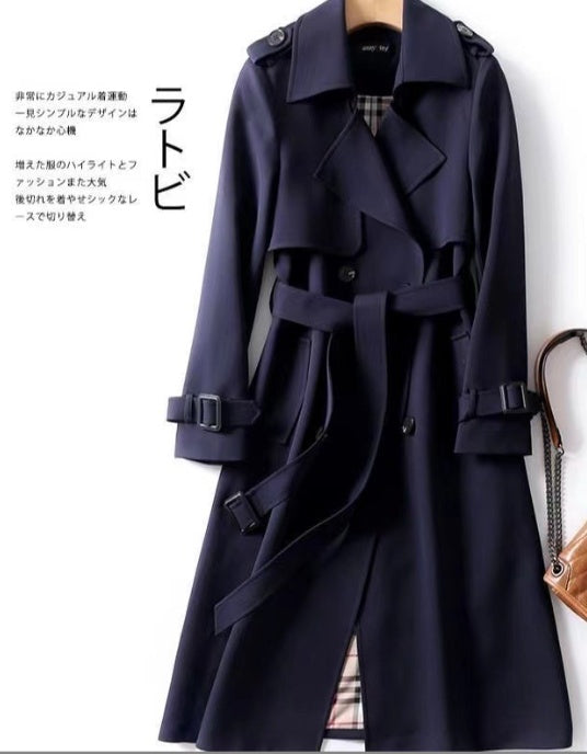 Double-Breasted Midi Trench Coat