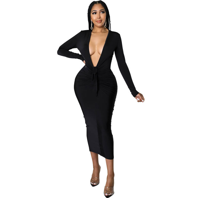 Babes Wear Fashionable Slim Long Dress
