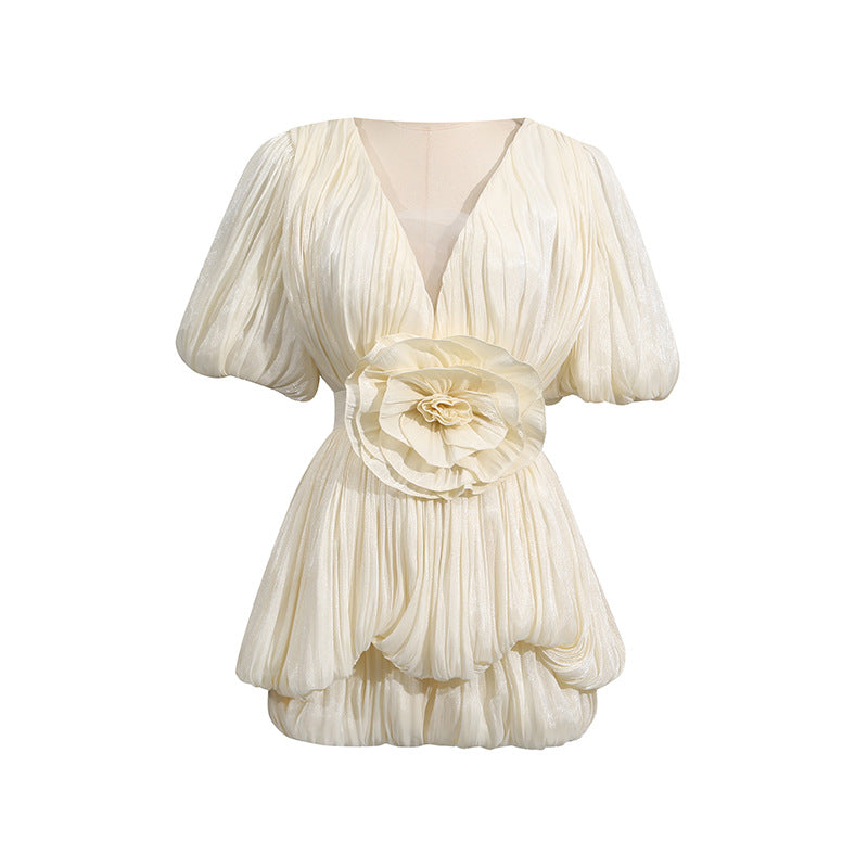 Floral Ruffle Patchwork Tutu Dress