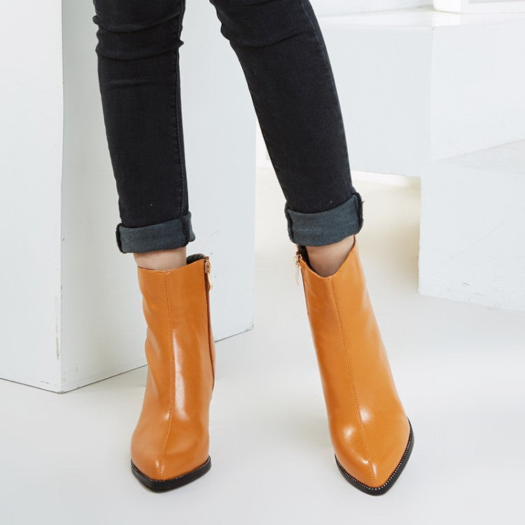 Elegant Pointed Short Boots
