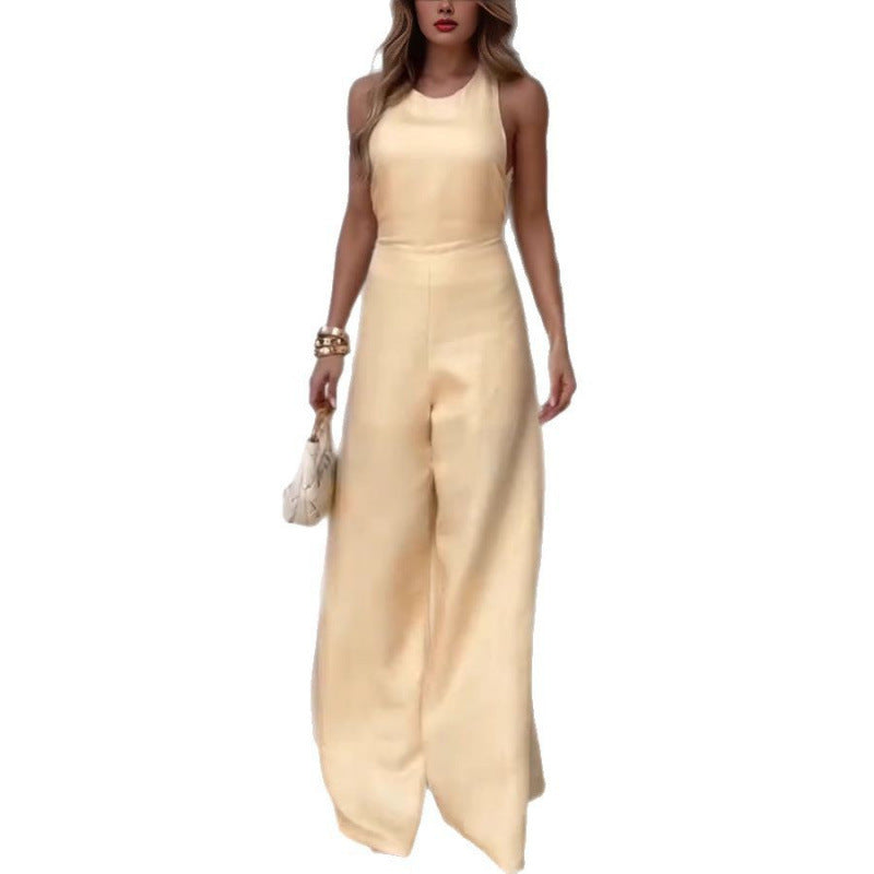 Loose Straight-Leg Pants Jumpsuit
