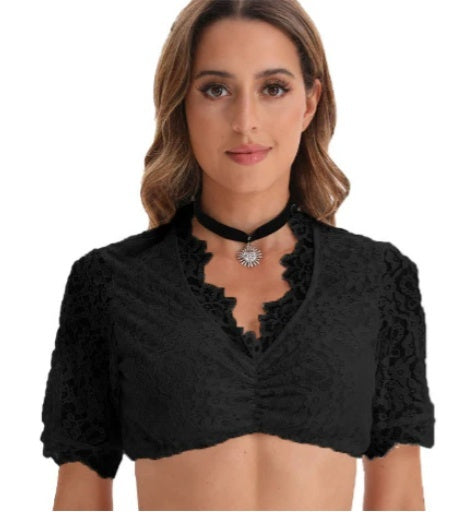 Women's Lace Navel-Out Top