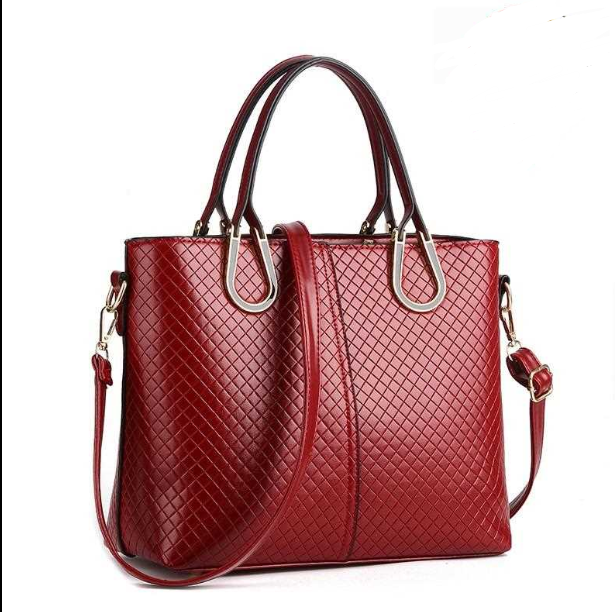 Leather Top-Handle Handbag For Women