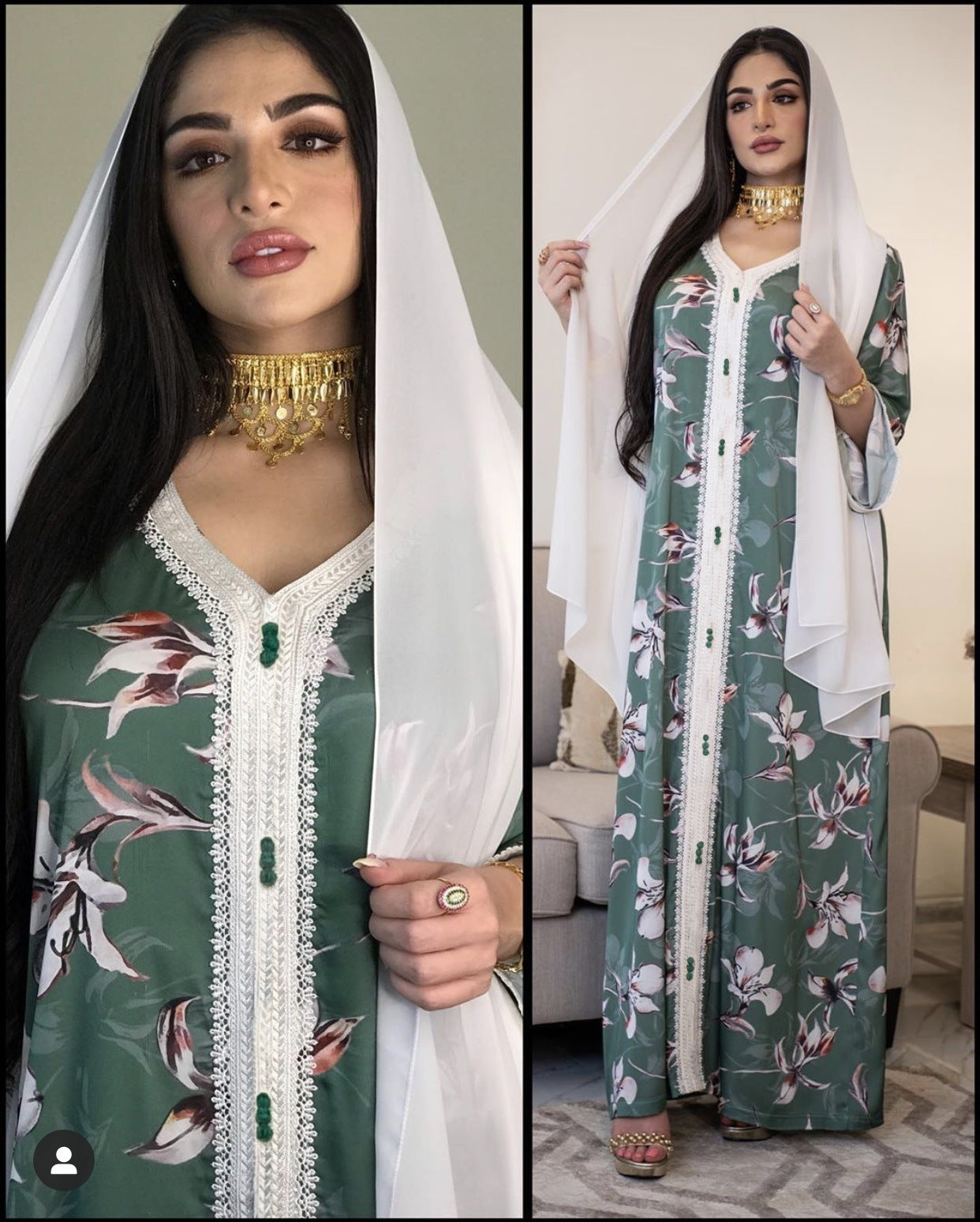 Malaysian Muslim Women's Dress - Scarf Optional