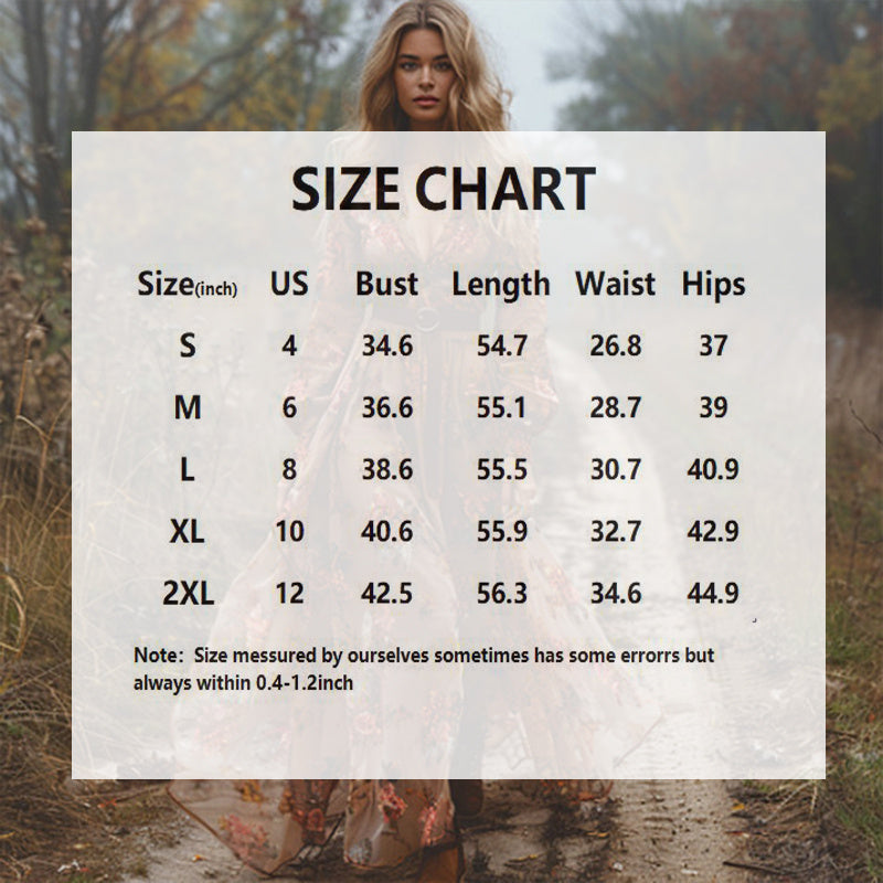 Cuffed-Sleeves Flowy Maxi Dress - US Only