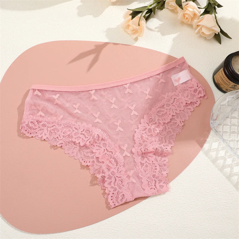 Low-Rise Floral Soft Transparent Panties