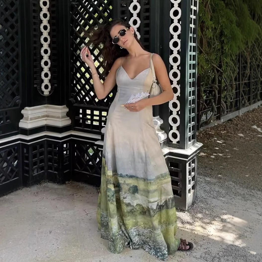 Vintage Royal-Style Long Dress