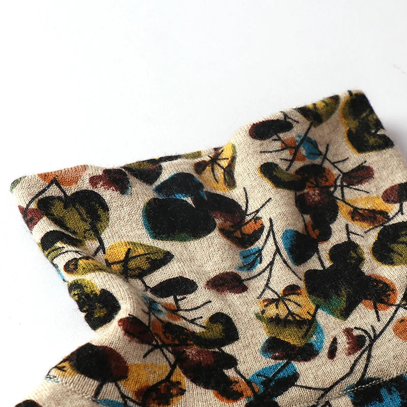 AIMEILI Vintage Retro Casual Print Loose Dress