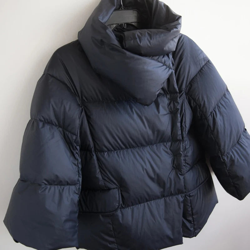 Short Black Winter Down Jacket For Women