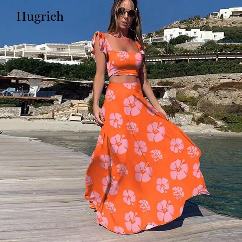Gradient Colour High-Waist Sleeveless Long Dress