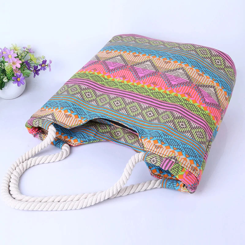 Hot Sale*** - High-Quality Canvas Striped Handbags & Shoulder Bags