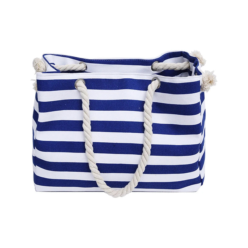 Striped Shopping Handbag - New Fashion