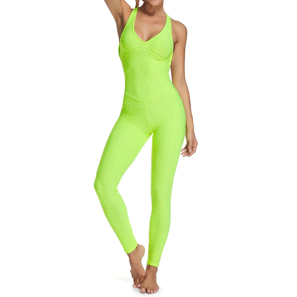 Open-Back Fitness Jumpsuit