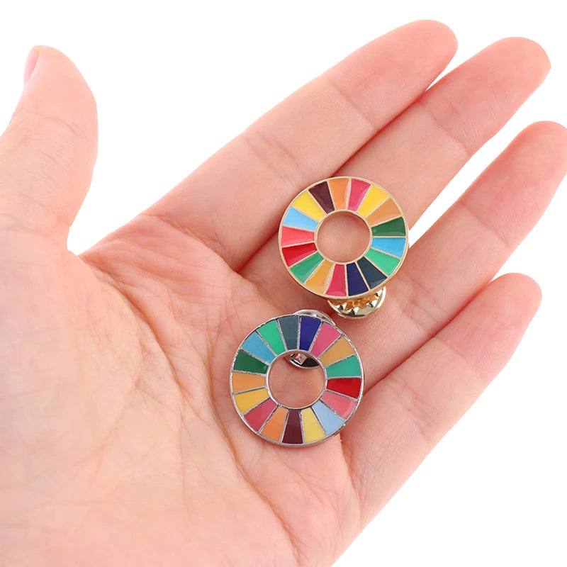 Metal 17 Colours Sustainable Development Goals Brooch