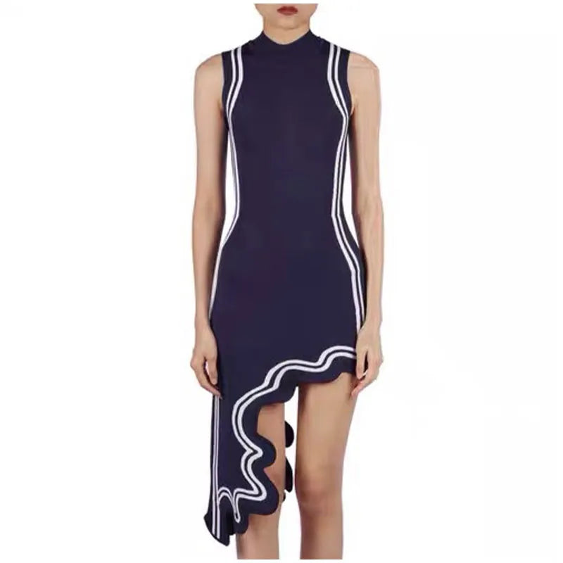 Irregular-Hem Bodycon Dress