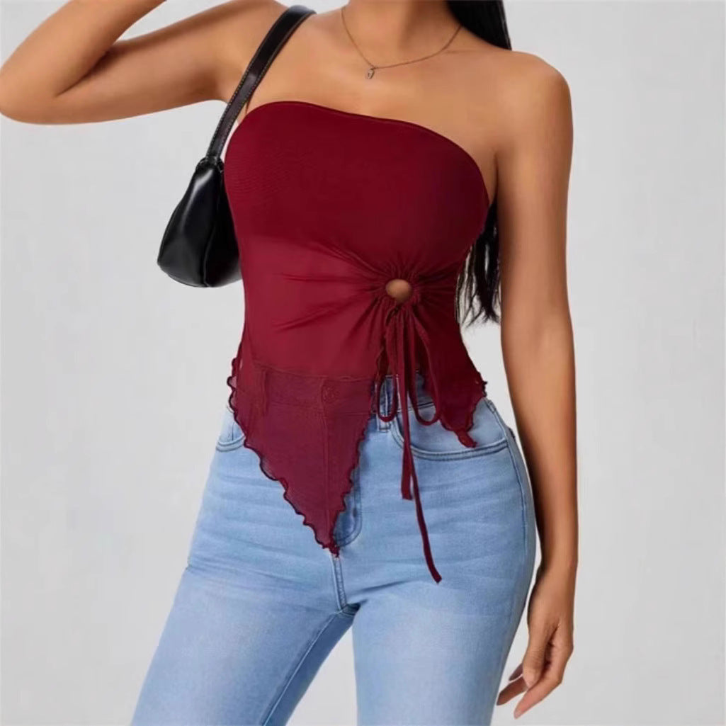 Shoulder-Baring Irregular Top
