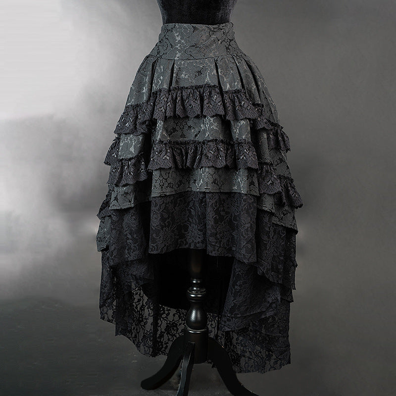Gothic-Style Retro Lace Skirt