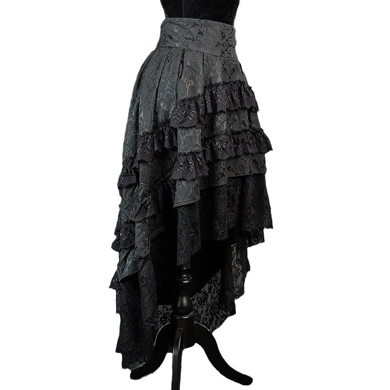 Gothic-Style Retro Lace Skirt
