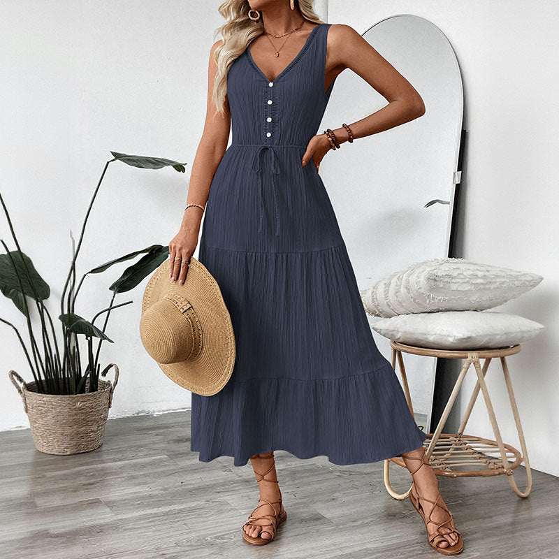 Casual Stitching Long Dress