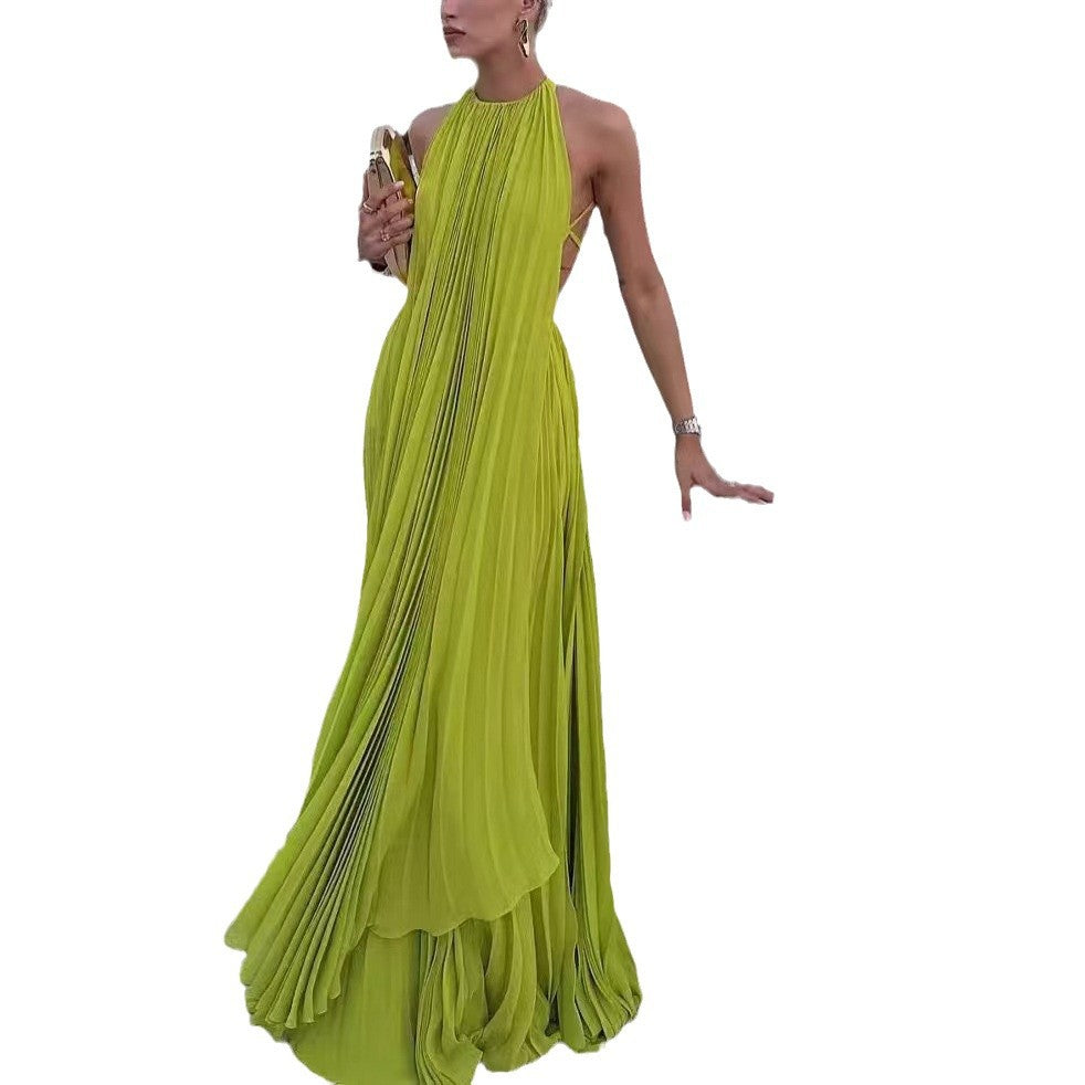 Sleeveless Backless Beach Dress