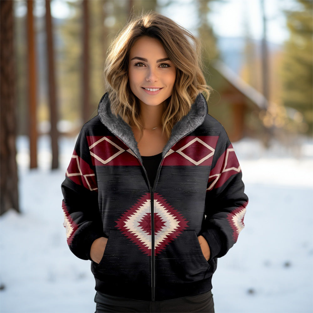 Hooded Zipped Cotton-Padded Jacket (3D)
