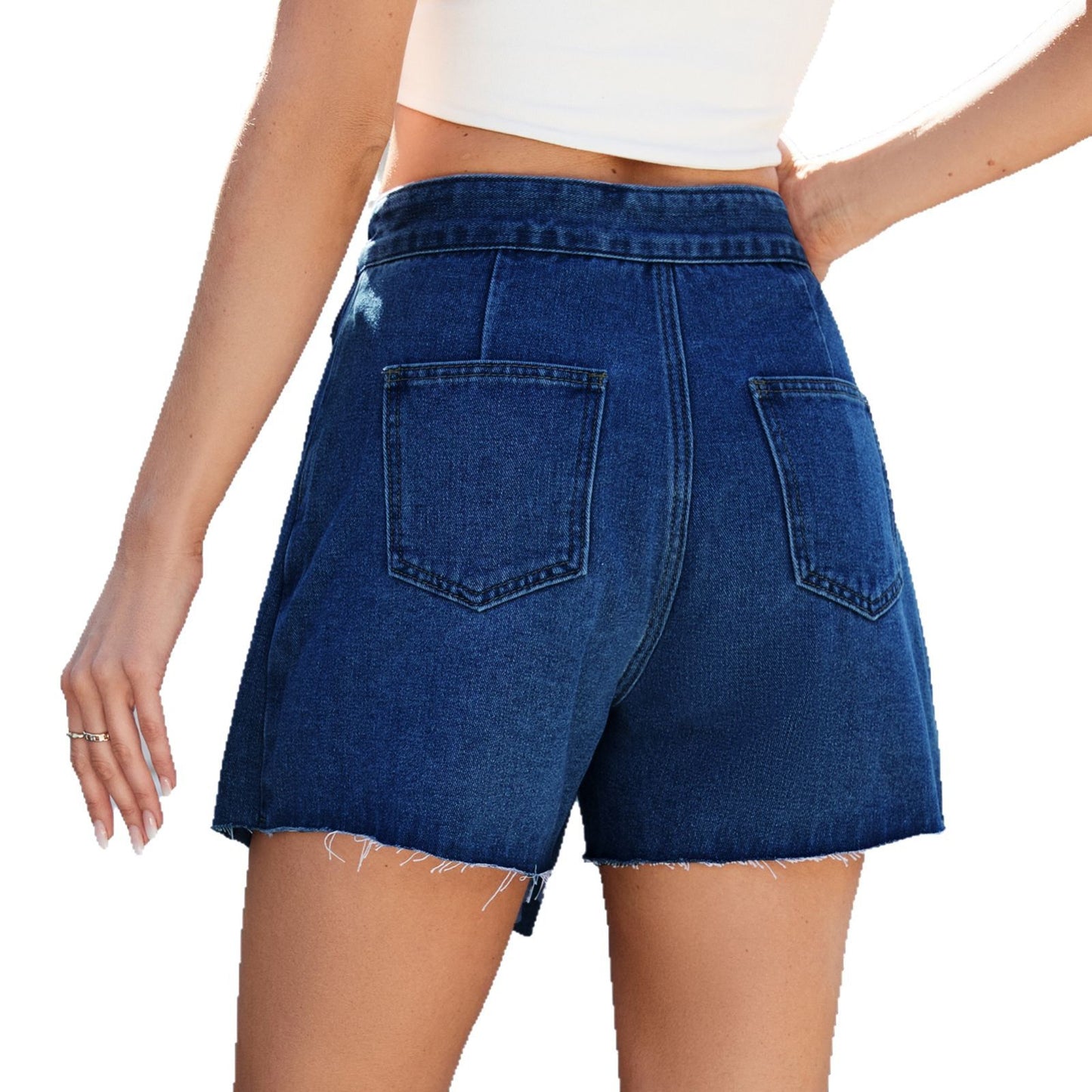 Washed Casual Denim Skort
