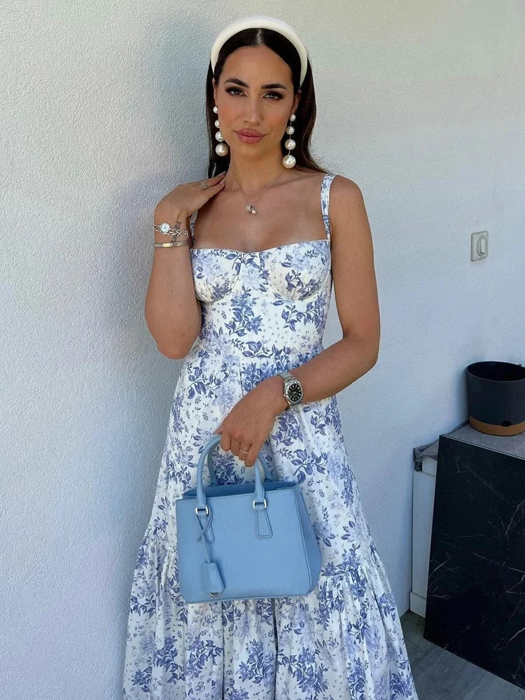 Midi Floral Print Dress