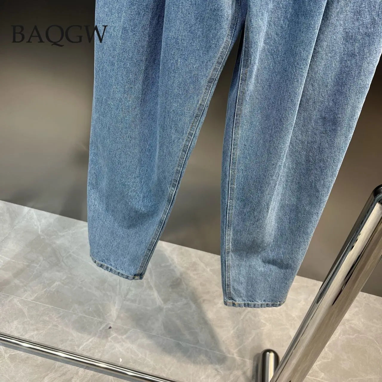 Sleeveless Lace-Up Backless Crop Top and High-Waist Denim Pants Set For Women