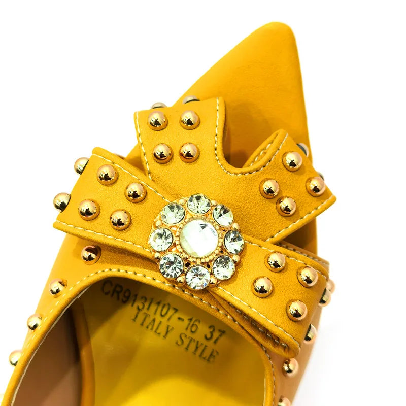 Rivet-Style Matching Shoes & Bag Set